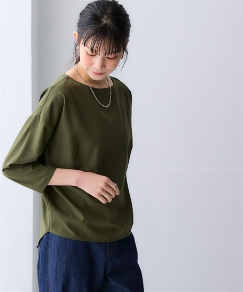 nissen（ニッセン）の「さらとろコクーンブラウス（防しわ・吸汗速乾）＜大きいサイズ有＞（シャツ/ブラウス・レディース・ブラック/オフホワイト/グレイッシュベージュ/ラベンダー・M/L/LL/3L/S）」の16枚目の写真