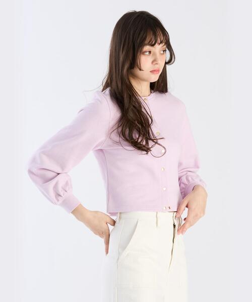 To b. by agnes b.（トゥービーバイアニエスベー）の「コットン トラディショナルプリティ カーディガン（カーディガン/ボレロ・レディース・ピンク・38/40）」の2枚目の写真