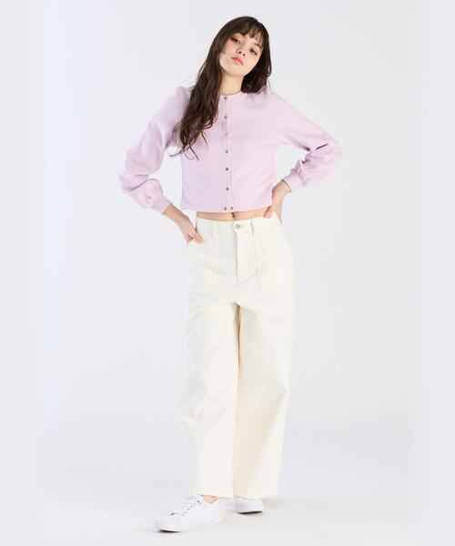 To b. by agnes b.（トゥービーバイアニエスベー）の「コットン トラディショナルプリティ カーディガン（カーディガン/ボレロ・レディース・ピンク・38/40）」の4枚目の写真