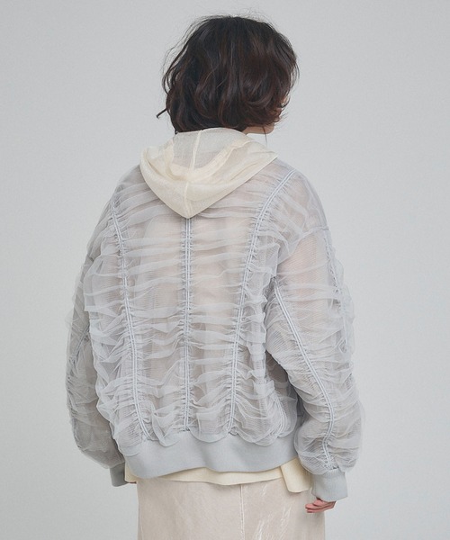 ELLEgirl(エルガール)の「シャーリングシアーMA-1【ELLEgirl/エルガール】(MA-1・レディース・ライトグレー/ブラック/ピンクベージュ・FREE)」の9枚目の写真