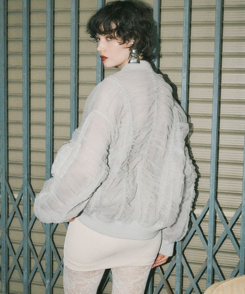 ELLEgirl(エルガール)の「シャーリングシアーMA-1【ELLEgirl/エルガール】(MA-1・レディース・ライトグレー/ブラック/ピンクベージュ・FREE)」の11枚目の写真