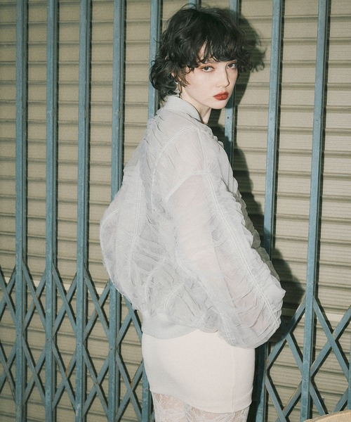 ELLEgirl(エルガール)の「シャーリングシアーMA-1【ELLEgirl/エルガール】(MA-1・レディース・ライトグレー/ブラック/ピンクベージュ・FREE)」の12枚目の写真