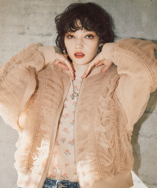 ELLEgirl(エルガール)の「シャーリングシアーMA-1【ELLEgirl/エルガール】(MA-1・レディース・ライトグレー/ブラック/ピンクベージュ・FREE)」の20枚目の写真