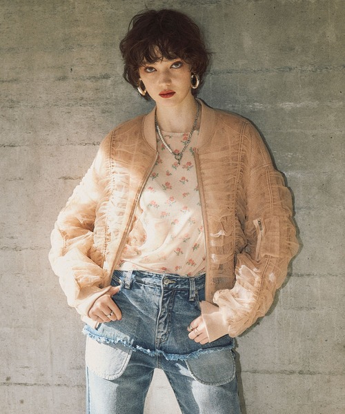 ELLEgirl(エルガール)の「シャーリングシアーMA-1【ELLEgirl/エルガール】(MA-1・レディース・ライトグレー/ブラック/ピンクベージュ・FREE)」の19枚目の写真