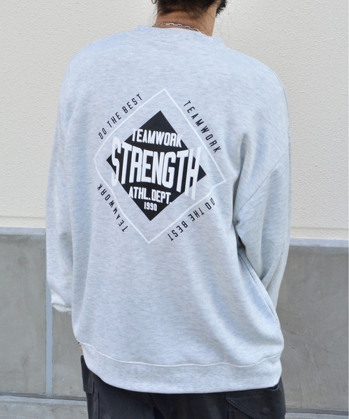 MODISH GAZE(モディシュガゼ)の「【MODISH GAZE】STRENGTH裏毛スウェット(CP)(スウェット・メンズ・オフホワイト/ブラック/アッシュグレー・L/M)」の6枚目の写真