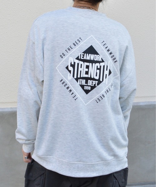 MODISH GAZE(モディシュガゼ)の「【MODISH GAZE】STRENGTH裏毛スウェット(CP)(スウェット・メンズ・オフホワイト/ブラック/アッシュグレー・L/M)」の7枚目の写真