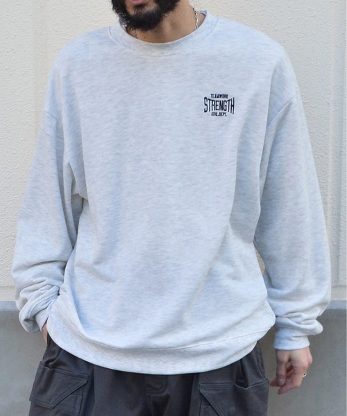 MODISH GAZE(モディシュガゼ)の「【MODISH GAZE】STRENGTH裏毛スウェット(CP)(スウェット・メンズ・オフホワイト/ブラック/アッシュグレー・L/M)」の8枚目の写真