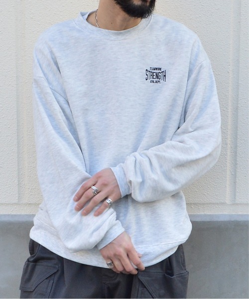MODISH GAZE(モディシュガゼ)の「【MODISH GAZE】STRENGTH裏毛スウェット(CP)(スウェット・メンズ・オフホワイト/ブラック/アッシュグレー・L/M)」の9枚目の写真