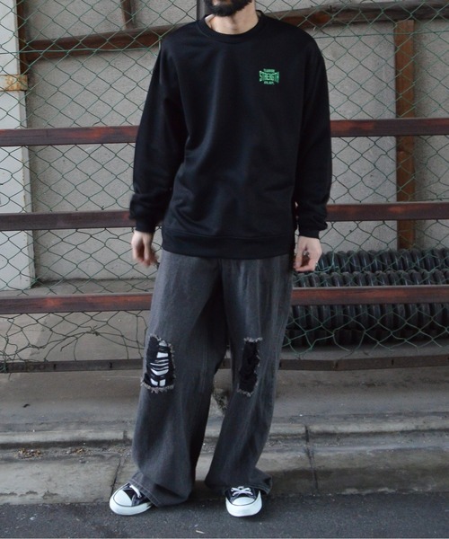 MODISH GAZE(モディシュガゼ)の「【MODISH GAZE】STRENGTH裏毛スウェット(CP)(スウェット・メンズ・オフホワイト/ブラック/アッシュグレー・L/M)」の18枚目の写真