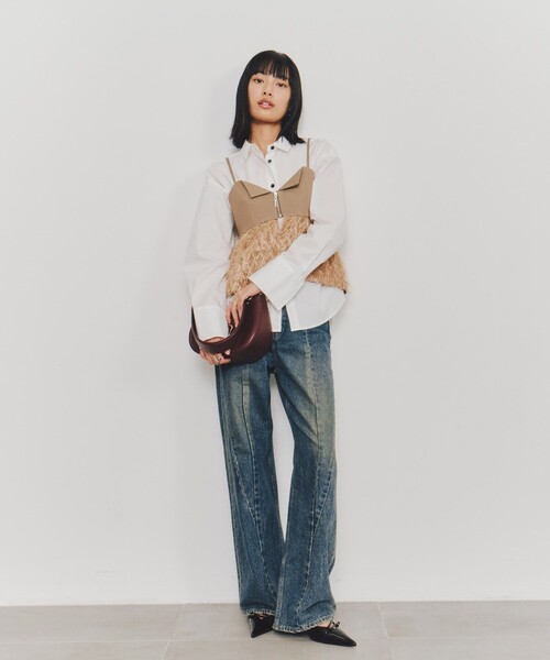 UNITED TOKYO（ユナイテッドトウキョウ）の「【残りわずか！】カットジャガードペプラムビスチェ（その他トップス・レディース・ネイビー/ベージュ・FREE）」の15枚目の写真