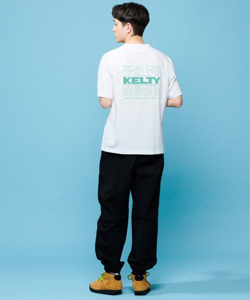 KELTY(ケルティ)の「バック タイポ ロゴ S/S ティーシャツ(Tシャツ/カットソー・レディース・ベージュ/ブラック/ネイビー/ホワイト/ヘザーグレー・L/M/S/XL)」の7枚目の写真