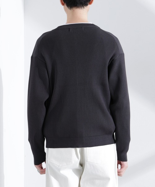 NANO universe(ナノユニバース)の「CICAドライタッチ リブカーディガン(カーディガン/ボレロ・メンズ・ブラウン/チャコール/グレー系その他4・S/M/L)」の7枚目の写真