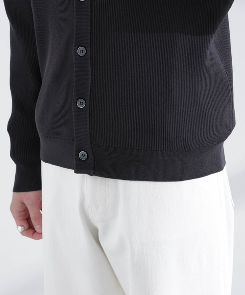 NANO universe(ナノユニバース)の「CICAドライタッチ リブカーディガン(カーディガン/ボレロ・メンズ・ブラウン/チャコール/グレー系その他4・S/M/L)」の10枚目の写真