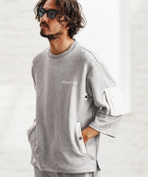 felkod（フィルコッド）の「mt9502- Military Cardboard Knit Pullover ダンボールニットTシャツ（Tシャツ/カットソー・メンズ・ブラック×ホワイト/グレー×ホワイト・L/M/S）」の3枚目の写真