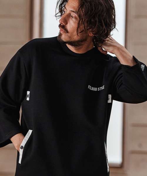felkod（フィルコッド）の「mt9502- Military Cardboard Knit Pullover ダンボールニットTシャツ（Tシャツ/カットソー・メンズ・ブラック×ホワイト/グレー×ホワイト・L/M/S）」の9枚目の写真
