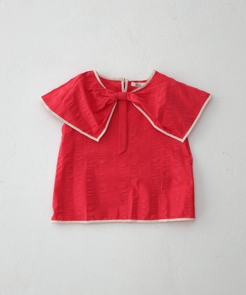 unica(ユニカ)の「ウェーブラインピックカラーブラウス(シャツ/ブラウス・キッズ・ブラック/レッド/グリーン・S/XL/M/L)」の3枚目の写真