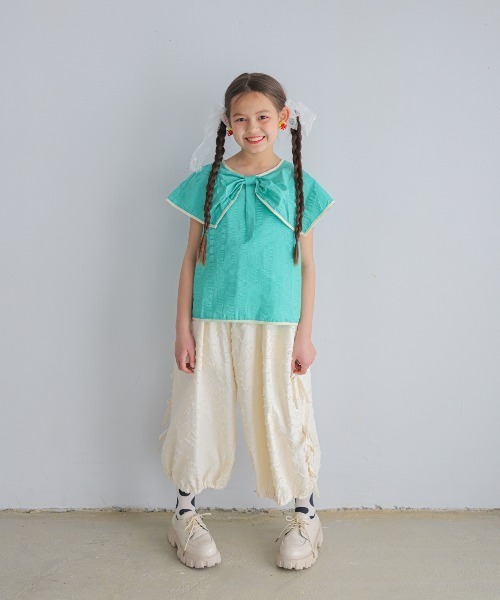 unica(ユニカ)の「ウェーブラインピックカラーブラウス(シャツ/ブラウス・キッズ・ブラック/レッド/グリーン・S/XL/M/L)」の7枚目の写真