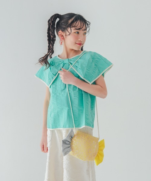 unica(ユニカ)の「ウェーブラインピックカラーブラウス(シャツ/ブラウス・キッズ・ブラック/レッド/グリーン・S/XL/M/L)」の10枚目の写真