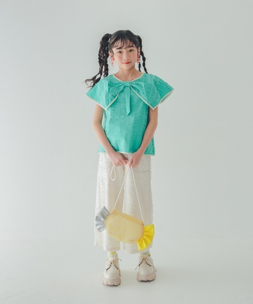 unica(ユニカ)の「ウェーブラインピックカラーブラウス(シャツ/ブラウス・キッズ・ブラック/レッド/グリーン・S/XL/M/L)」の11枚目の写真