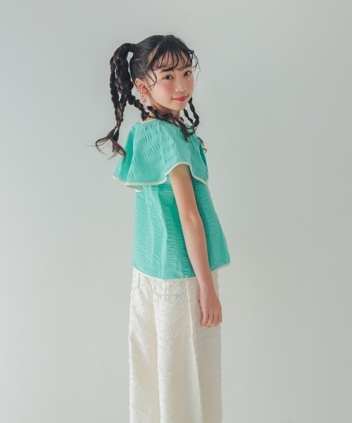 unica(ユニカ)の「ウェーブラインピックカラーブラウス(シャツ/ブラウス・キッズ・ブラック/レッド/グリーン・S/XL/M/L)」の14枚目の写真