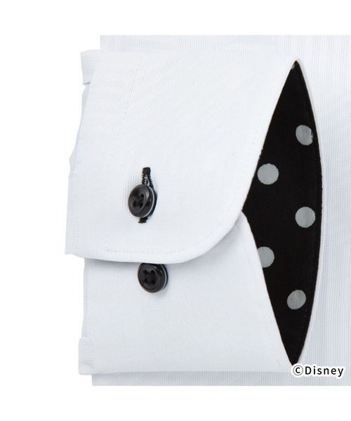 TOKYO SHIRTS(トウキョウシャツ)の「【Disney ディズニー】形態安定ノーアイロン ボタンダウン 長袖ストレッチビジネスワイシャツ(ビジネスシャツ・メンズ・ホワイト・首回り39cm-裄丈88cm/首回り41cm-裄丈90cm/首回り42cm-裄丈90cm/首回り43cm-裄丈90cm/首回り45cm-裄丈82cm/首回り45cm-裄丈86cm/首回り45cm-裄丈90cm/首回り47cm-裄丈86cm/首回り47cm-裄丈90cm)」の3枚目の写真