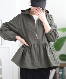 GOLDJAPAN（ゴールドジャパン）の「ペプラムナイロンマウンテンパーカー【大きいサイズ対応】（マウンテンパーカー）」