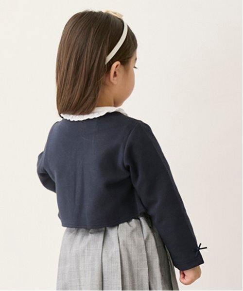 petit main（プティマイン）の「【POLO BCS】ポンチボレロ（カーディガン/ボレロ・キッズ・ネイビー/ライトベージュ・100cm/110cm/80ｃｍ/120cm/130cm/90cm）」の3枚目の写真