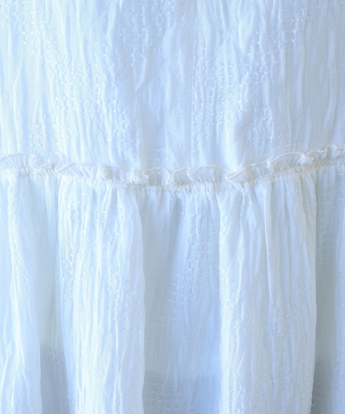 bulle de savon(ビュルデサボン)の「おはなダイヤジャカード ワンピース(ワンピース・レディース・ホワイト/ブラック・FREE)」の11枚目の写真