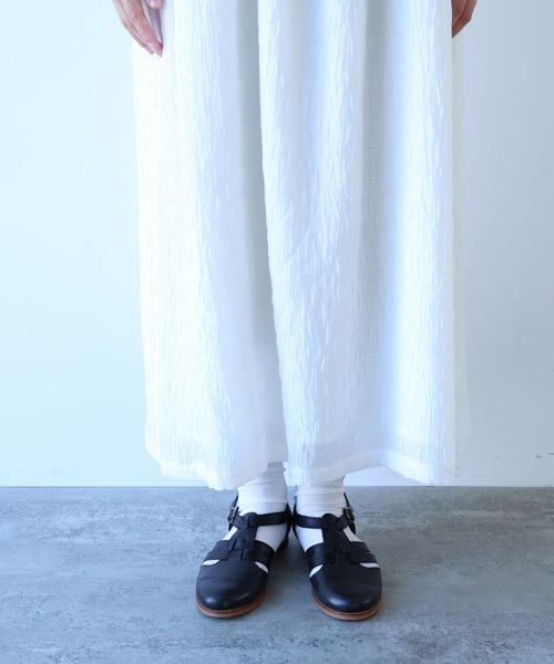 bulle de savon(ビュルデサボン)の「おはなダイヤジャカード ワンピース(ワンピース・レディース・ホワイト/ブラック・FREE)」の10枚目の写真