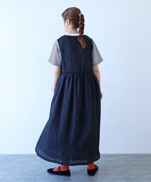 bulle de savon(ビュルデサボン)の「おはなダイヤジャカード ワンピース(ワンピース・レディース・ホワイト/ブラック・FREE)」の18枚目の写真