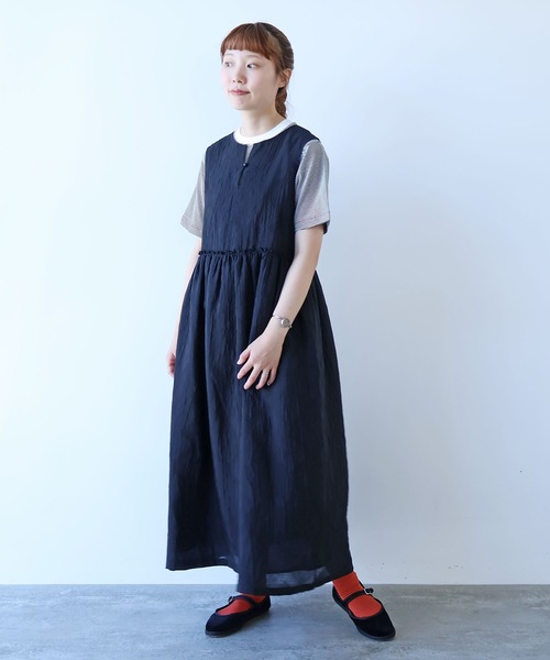 bulle de savon(ビュルデサボン)の「おはなダイヤジャカード ワンピース(ワンピース・レディース・ホワイト/ブラック・FREE)」の21枚目の写真