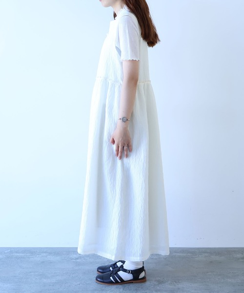 bulle de savon(ビュルデサボン)の「おはなダイヤジャカード ワンピース(ワンピース・レディース・ホワイト/ブラック・FREE)」の15枚目の写真