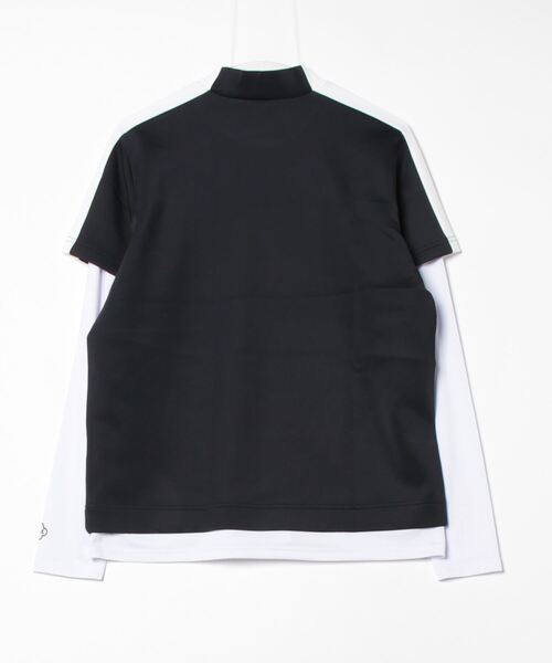 marie claire(マリ・クレール)の「マリ クレール 半袖モックネックアンダーセット(Tシャツ/カットソー・レディース・ブラック/ホワイト・XL/L/M)」の3枚目の写真