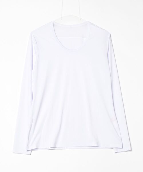 marie claire(マリ・クレール)の「マリ クレール 半袖モックネックアンダーセット(Tシャツ/カットソー・レディース・ブラック/ホワイト・XL/L/M)」の4枚目の写真