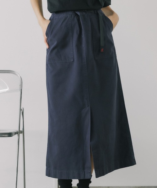 Gramicci（グラミチ）の「Gramicci/グラミチ LONG BAKER SKIRT スカート 2026年春夏（スカート・レディース・ベージュ/ネイビー/ライトカーキ/ブラック/オリーブ・S/M/L）」の11枚目の写真