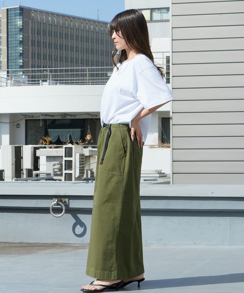 Gramicci（グラミチ）の「Gramicci/グラミチ LONG BAKER SKIRT スカート 2026年春夏（スカート・レディース・ベージュ/ネイビー/ライトカーキ/ブラック/オリーブ・S/M/L）」の21枚目の写真