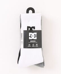 DC（ディーシー）の「DC/ディーシー キッズ 靴下 SPP DC CREW 3PK BOY YSO251611（ソックス/靴下・キッズ）」