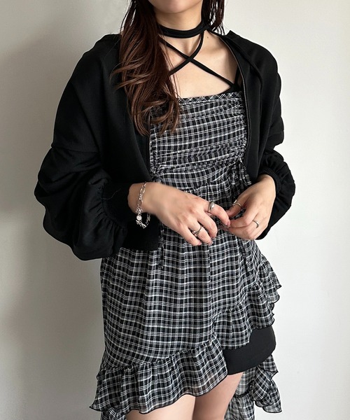 apres jour mignon(アプレジュールミニョン)の「WZIP袖ボリュームニット(ニット/セーター・レディース・アイボリー/ピンク/ブラック・フリー/X-LARGE)」の17枚目の写真