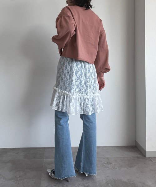 apres jour mignon(アプレジュールミニョン)の「WZIP袖ボリュームニット(ニット/セーター・レディース・アイボリー/ピンク/ブラック・フリー/X-LARGE)」の21枚目の写真