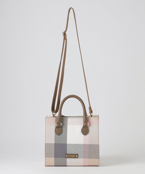BLUE LABEL CRESTBRIDGE（ブルーレーベルクレストブリッジ）の「クレストブリッジチェックキャンバススクエアミニトート（ハンドバッグ・レディース・グリーン系その他/レッド系その他・FREE）」の5枚目の写真