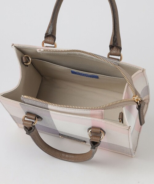 BLUE LABEL CRESTBRIDGE（ブルーレーベルクレストブリッジ）の「クレストブリッジチェックキャンバススクエアミニトート（ハンドバッグ・レディース・グリーン系その他/レッド系その他・FREE）」の7枚目の写真