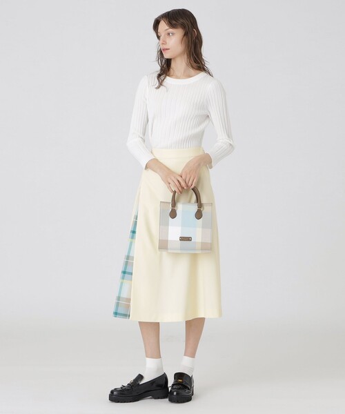 BLUE LABEL CRESTBRIDGE（ブルーレーベルクレストブリッジ）の「クレストブリッジチェックキャンバススクエアミニトート（ハンドバッグ・レディース・グリーン系その他/レッド系その他・FREE）」の11枚目の写真