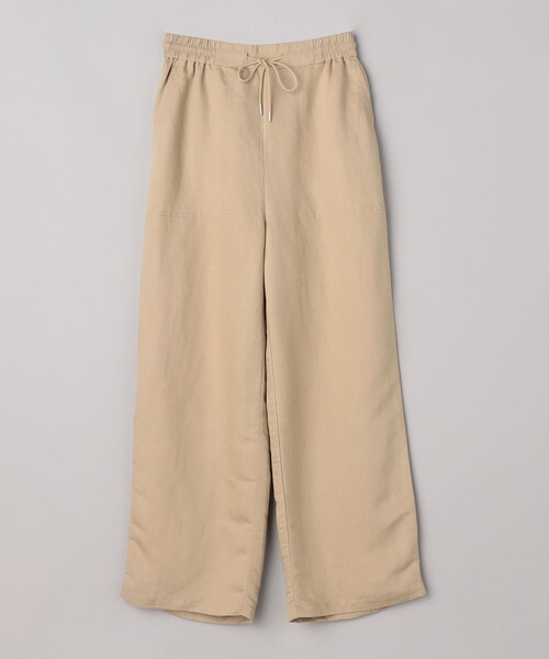 coen（コーエン）の「接触冷感リネンレーヨンワイドパンツ（WEB限定サイズ）（スラックス・レディース・ブラック/オリーブ/ベージュ/コバルトブルー・S/M/L/XL）」の5枚目の写真