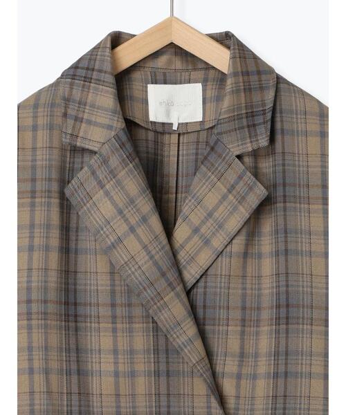 ehka sopo(エヘカソポ)の「バックリボンダブルジャケット(ノーカラージャケット・レディース・ベージュ/モカ/グレー・F)」の5枚目の写真