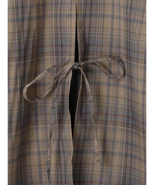 ehka sopo(エヘカソポ)の「バックリボンダブルジャケット(ノーカラージャケット・レディース・ベージュ/モカ/グレー・F)」の9枚目の写真