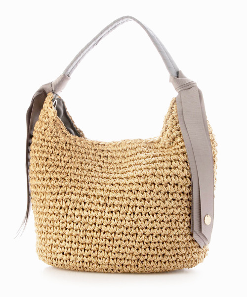 cache cache（カシュ カシュ）の「カシュカシュ cachecache / 下がりグログランクロッシェ2wayミニトート（かごバッグ・レディース・ブラック/グレー/マスタード/グリーン/ブラウン・FREE）」の12枚目の写真