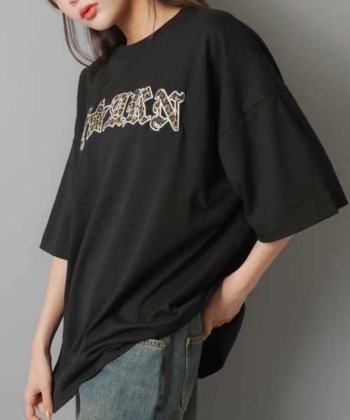 セール】半袖オーバーサイズTシャツ/ロゴワッペン（Tシャツ