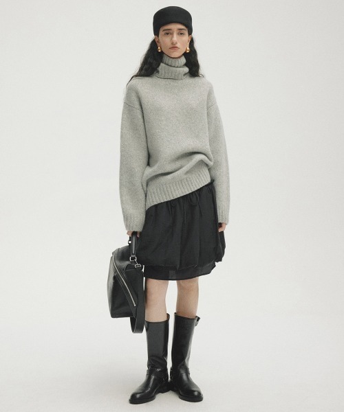 rehacer(レアセル)の「ONE COLOR Laboratory : Puff Layer Skirt / パフレイヤースカート(スカート・レディース・ブラック・FREE)」の9枚目の写真