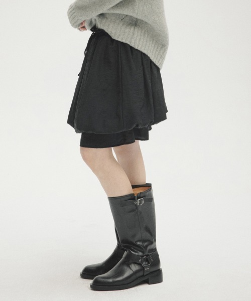 rehacer(レアセル)の「ONE COLOR Laboratory : Puff Layer Skirt / パフレイヤースカート(スカート・レディース・ブラック・FREE)」の5枚目の写真