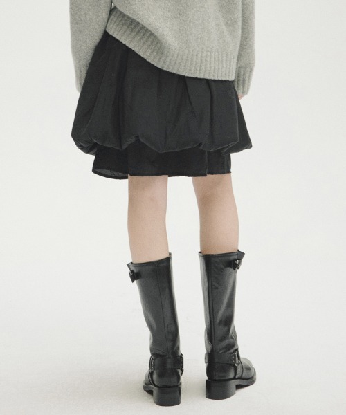 rehacer(レアセル)の「ONE COLOR Laboratory : Puff Layer Skirt / パフレイヤースカート(スカート・レディース・ブラック・FREE)」の4枚目の写真
